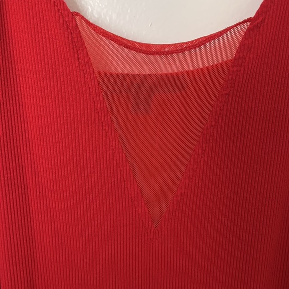 Red Ribbed Tank - Picture 2 of 2